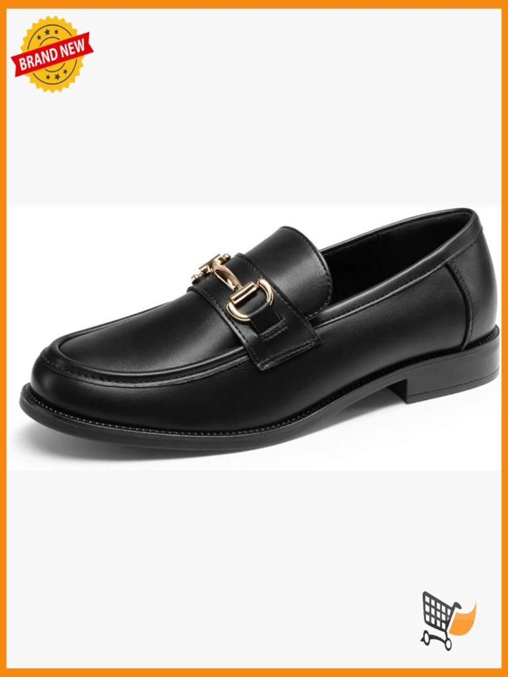 Chic Retro-Modern Loafers with Metal Horsebit, Slip-On Design, Cushioned Insole